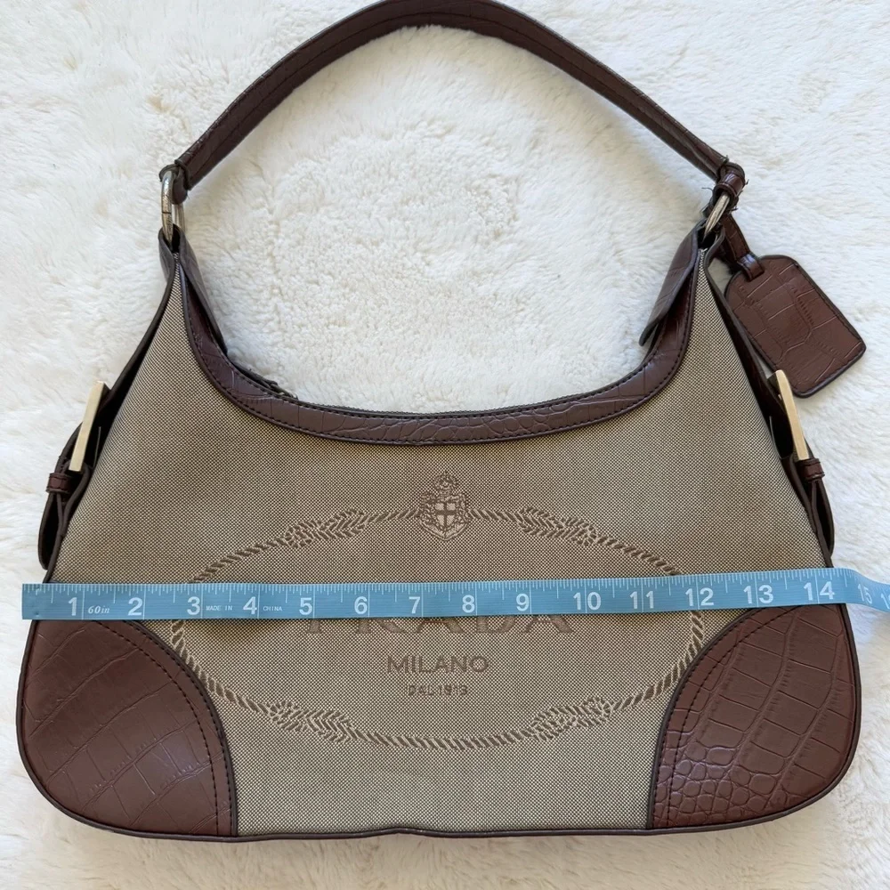 PRADA hobo canvas bag Vintage Authentic